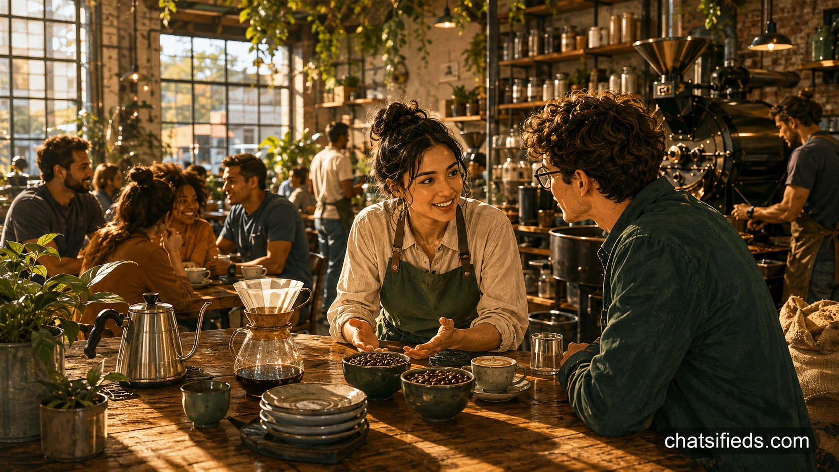 Illustrated Australian coffee scene for DuYu Coffee Roasters
