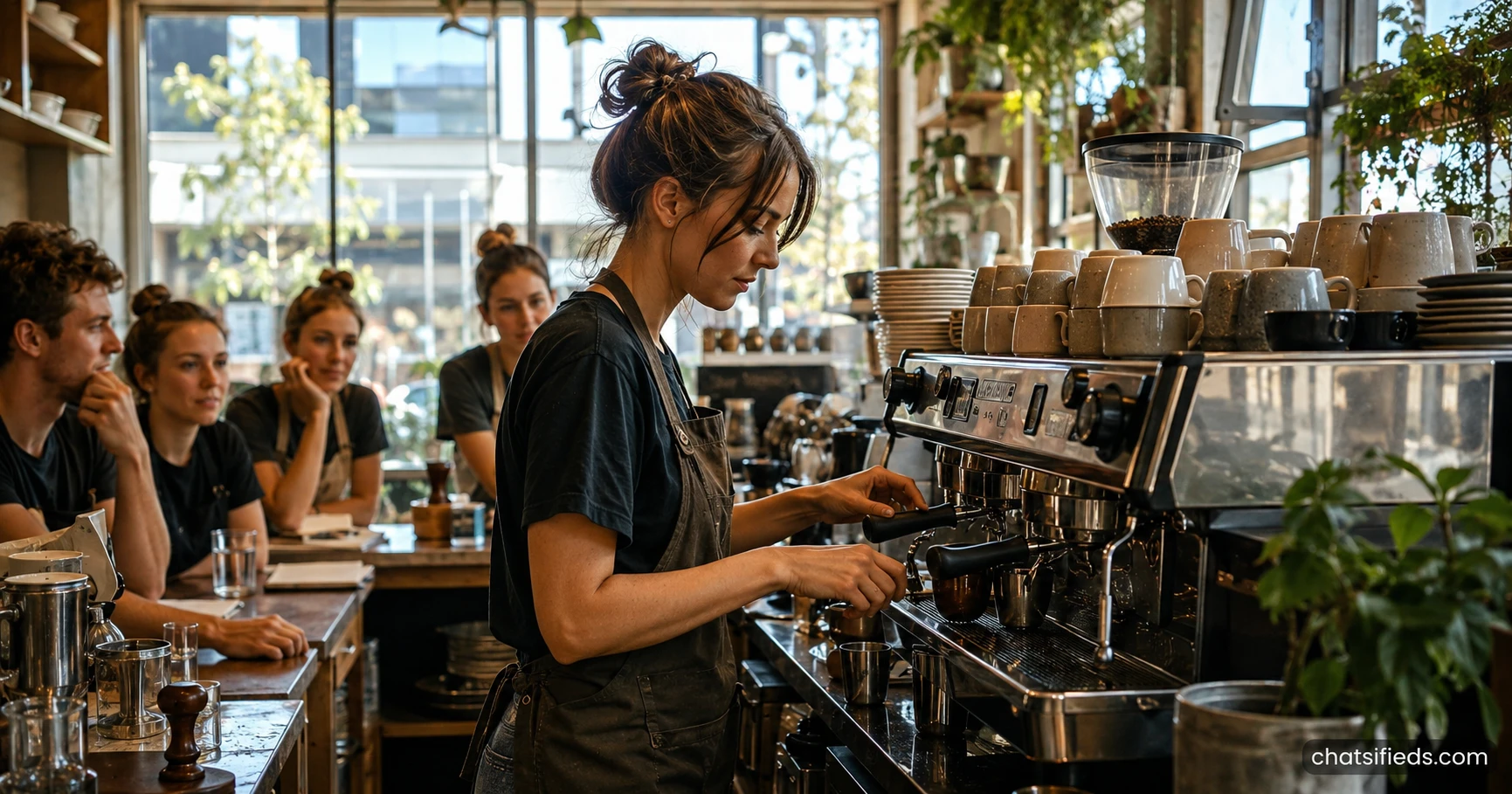 Illustrated Australian coffee scene for Mano a Mano
