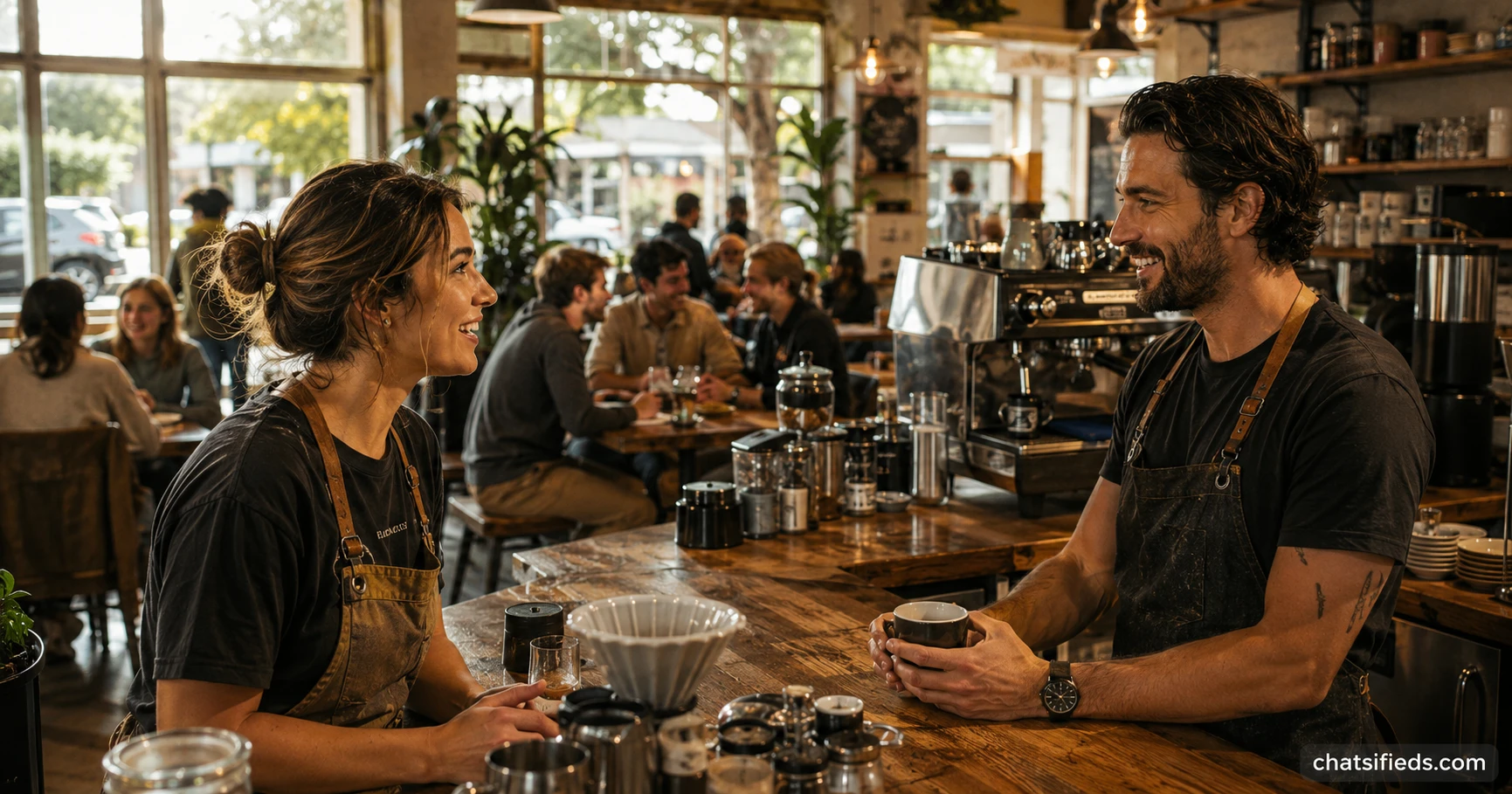 Illustrated Australian coffee scene for Micrology Coffee Roasters