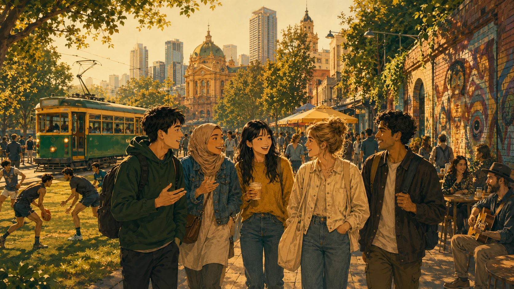 Chatsifieds Australian culture and English guides hero showing learners exploring Melbourne culture, conversation and local life.